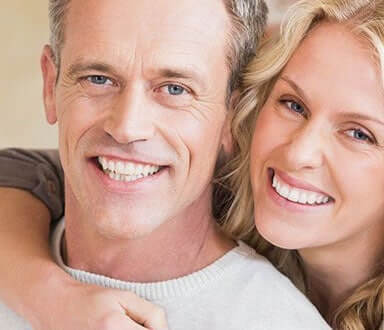 Older couple smiling